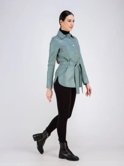 Кожаная куртка весна - лето рубашка