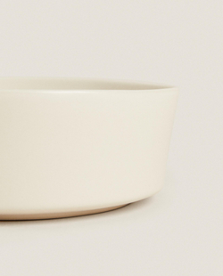 Zara Home миска из каменной керамики, цвет бежевый, 11 см