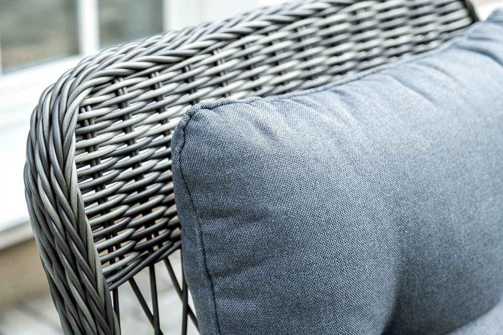 "Цесена" обеденная группа плетеная из искусственного ротанга, цвет графит