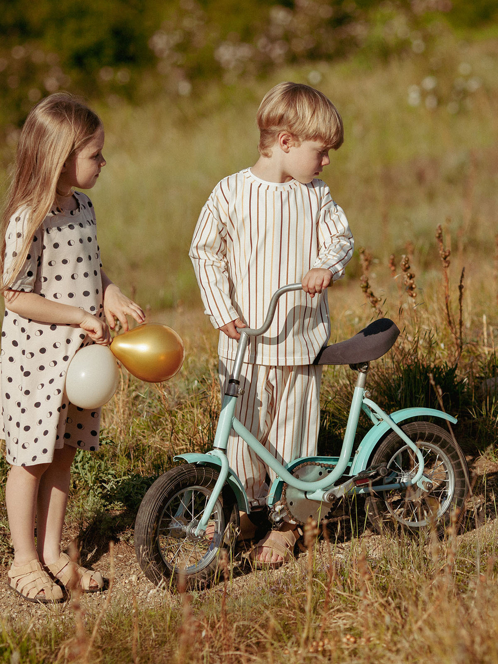 Лонгслив Mjölk Ecru Stripes, уценка