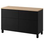 Комбинация для хранения - IKEA BESTÅ/BESTA /БЕСТА/БЕСТО ИКЕА, 120x42x76 см, черный,