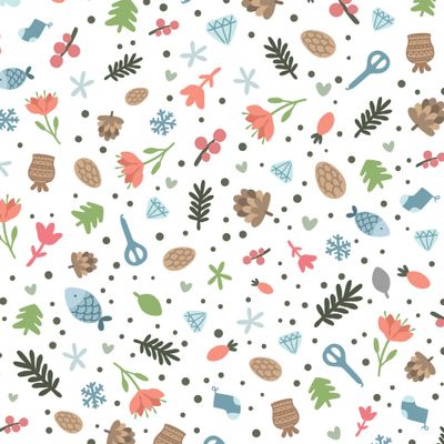 Якутский принт. Белый