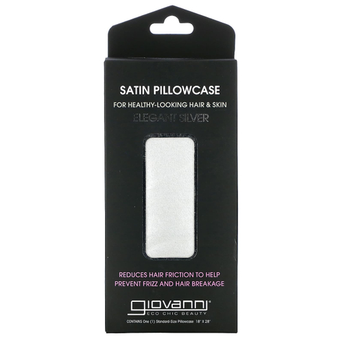 Giovanni, Атласная наволочка, элегантное серебро, 1 наволочка