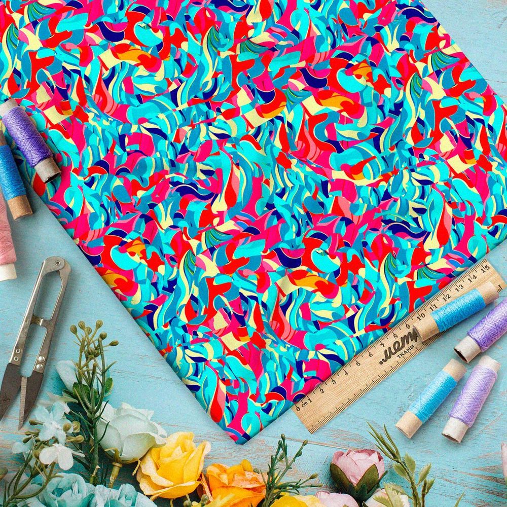 Ткань Ниагара Софт футуристические миры