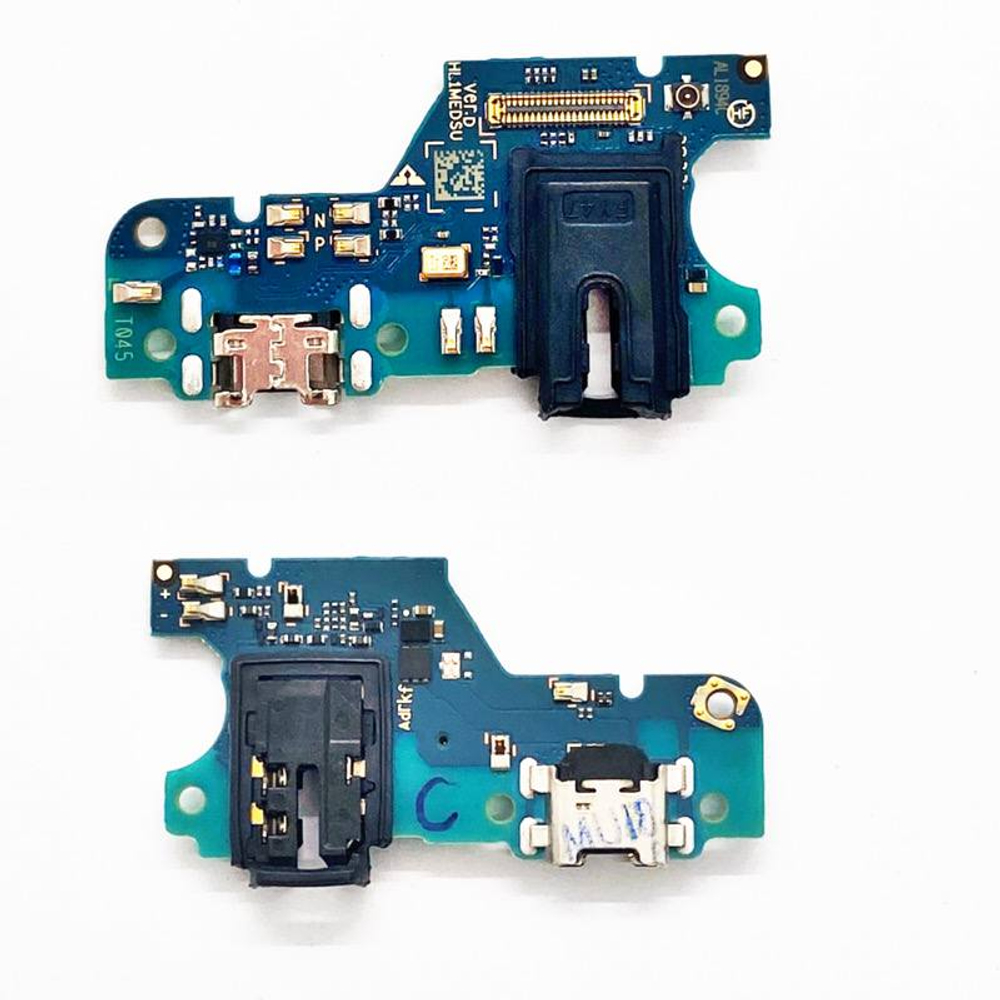 Шлейф для Huawei Honor 9A/Y6p плата на системный разъем/микрофон - Премиум