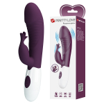 Фиолетовый вибратор-кролик 19,8см со стимулятором клитора Pretty Love Rasmussen Bunny Vibrator BW-500072-A2