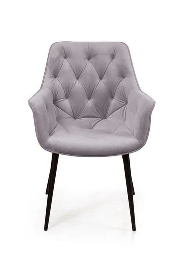 Стул Archi, бархат светло-серый 26, опора конус