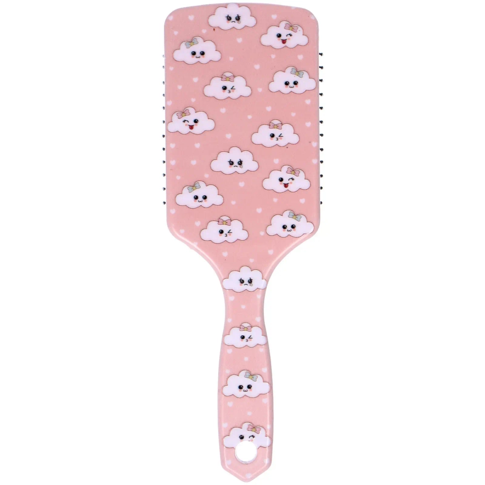 Расческа массажная прямоугольная форма «КОЛЛЕКЦИЯ ИМАНИ - НЕЖНОСТЬ ОБЛАКОВ», микс 4 дизайна, 24*7,5см (PVC упаковка)