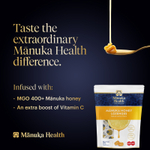 Manuka Health, Леденцы с медом Manuka, натуральный лимон, MGO 400+, 58 леденцов