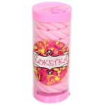 Резинки для волос детские в тубе 8шт «ЗАБАВА», косичка, цвет пудровый, d-4см (наклейка Кокетка)