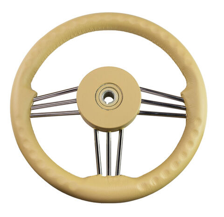 Рулевое колесо Osculati, диаметр 350 мм, цвет кремовый (имитация кожи)