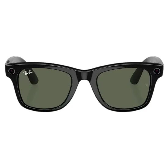 Ray-Ban Meta Wayfarer RW4006 (Глянцевая черная оправа, линзы зеленые), размер М