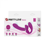 Мощный безремневой страпон с вибрацией Valerie (12 режимов) (Цвет: фуксия)