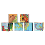 Набор из 6-и кубиков ДИНОЗАВРЫ, пленка ИГРАЕМ ВМЕСТЕ в коробка 54наб