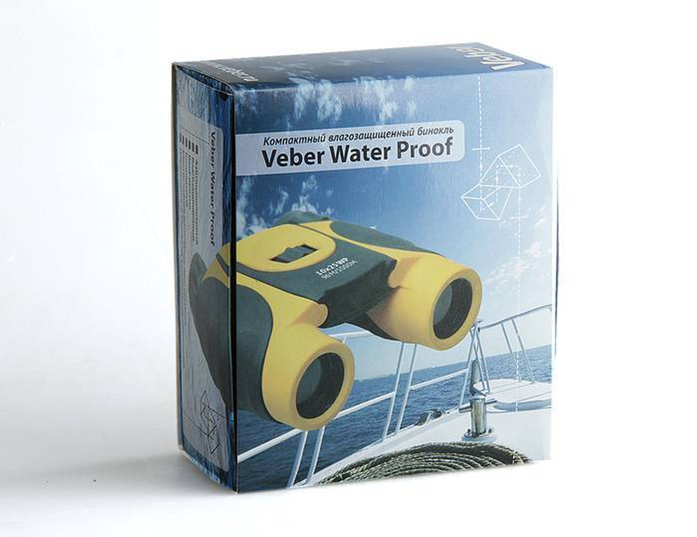 Бинокль Veber 8*25 WP черный-желтый