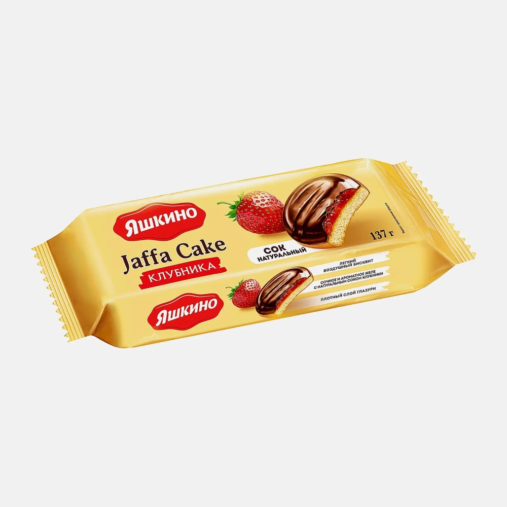 Печенье сдобное с начинкой Клубника Яшкино 137г