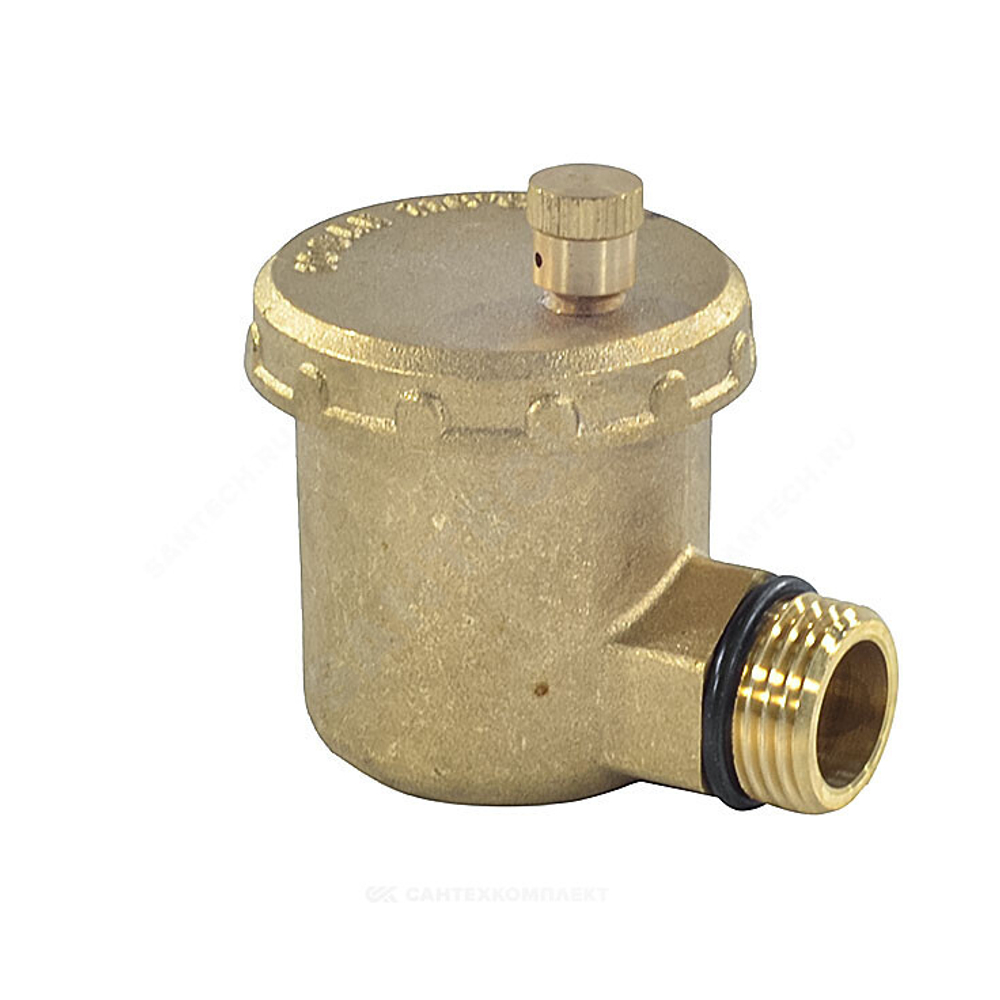 Воздухоотводчик автоматический латунь 5004 Ду 15 Ру10 G1/2" НР угловой Aquasfera 5004-01 .