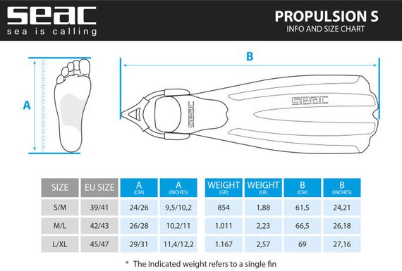 Ласты Seac Propulsion Sling Strap белый