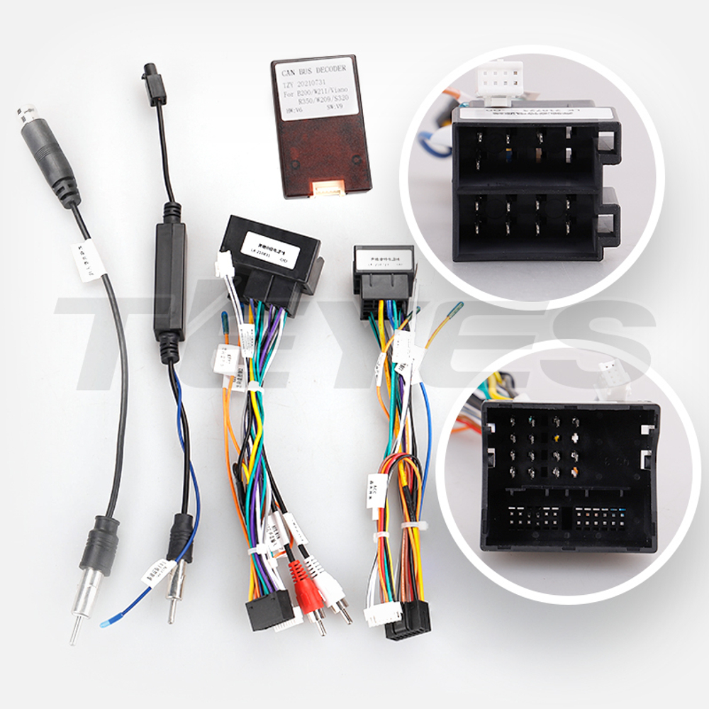 Комплект рамки с разъёмами 9"+can Mercedes A/B-class, Vito 2003-2014 W639, Viano, Sprinter, VW Crafter 2005-2013 - Car-Smart 7096