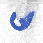 Голубой вибратор 13,9см с вакуумным стимулятором Womanizer Blend Vibrant Blue WZBD1SG9