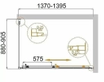Душевой уголок Cezares Molveno 140x90 MOLVENO-AH-11-140/90-C-Cr-IV стекло прозрачное/профиль хром