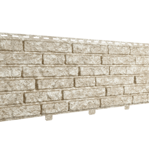 Фасадные панели (Цокольный Сайдинг) Ю-Пласт Стоун Хаус Кварцит Светло-Бежевый