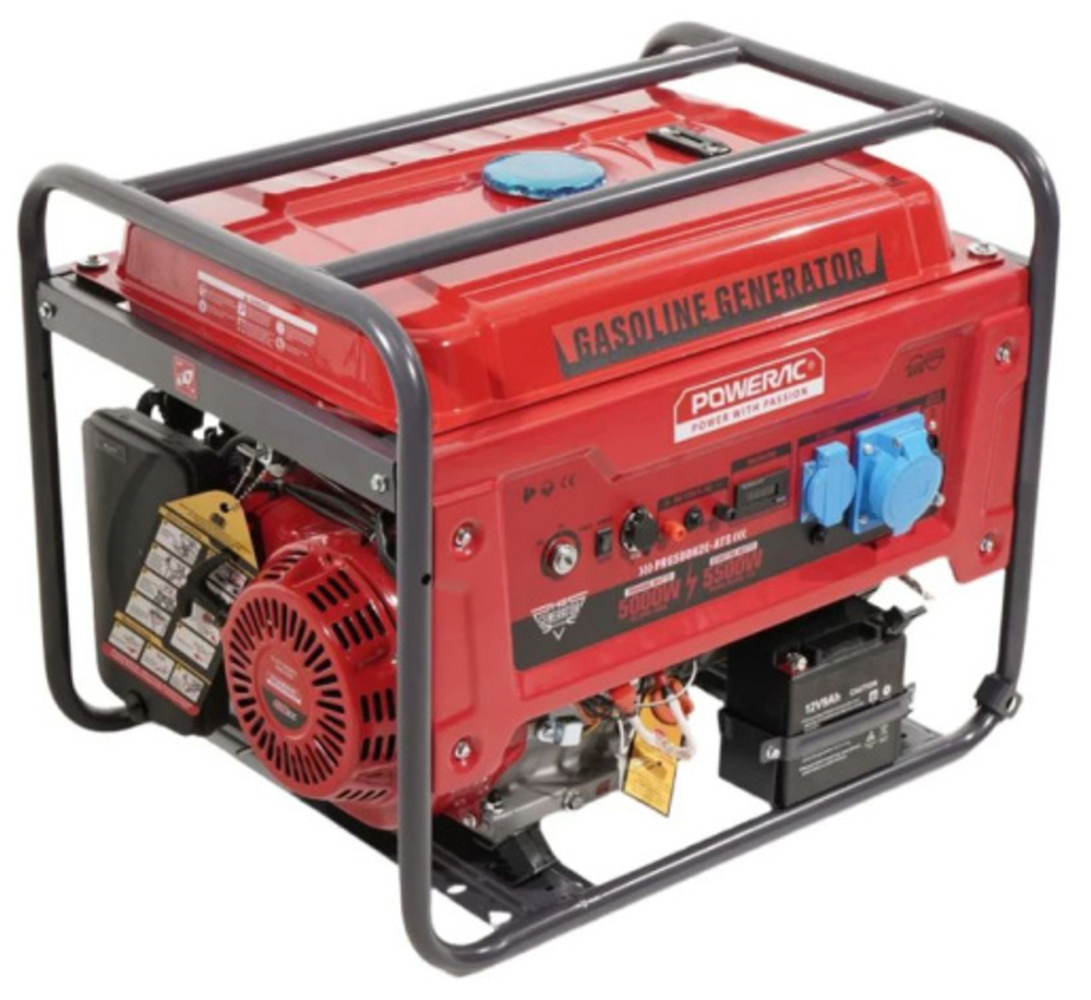 Генератор бензиновый POWERAC PR6500H2E-ATS