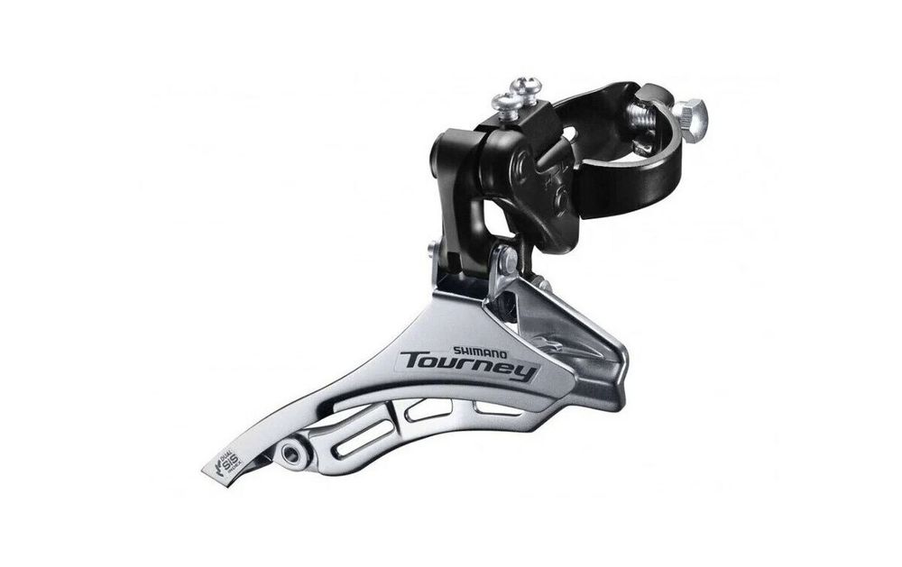 Переключатель передний Shimano, TY300, верхняя.тяга, 34.9, 42T, б/уп.