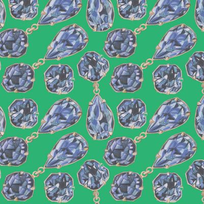 Сапфиры на зеленом.