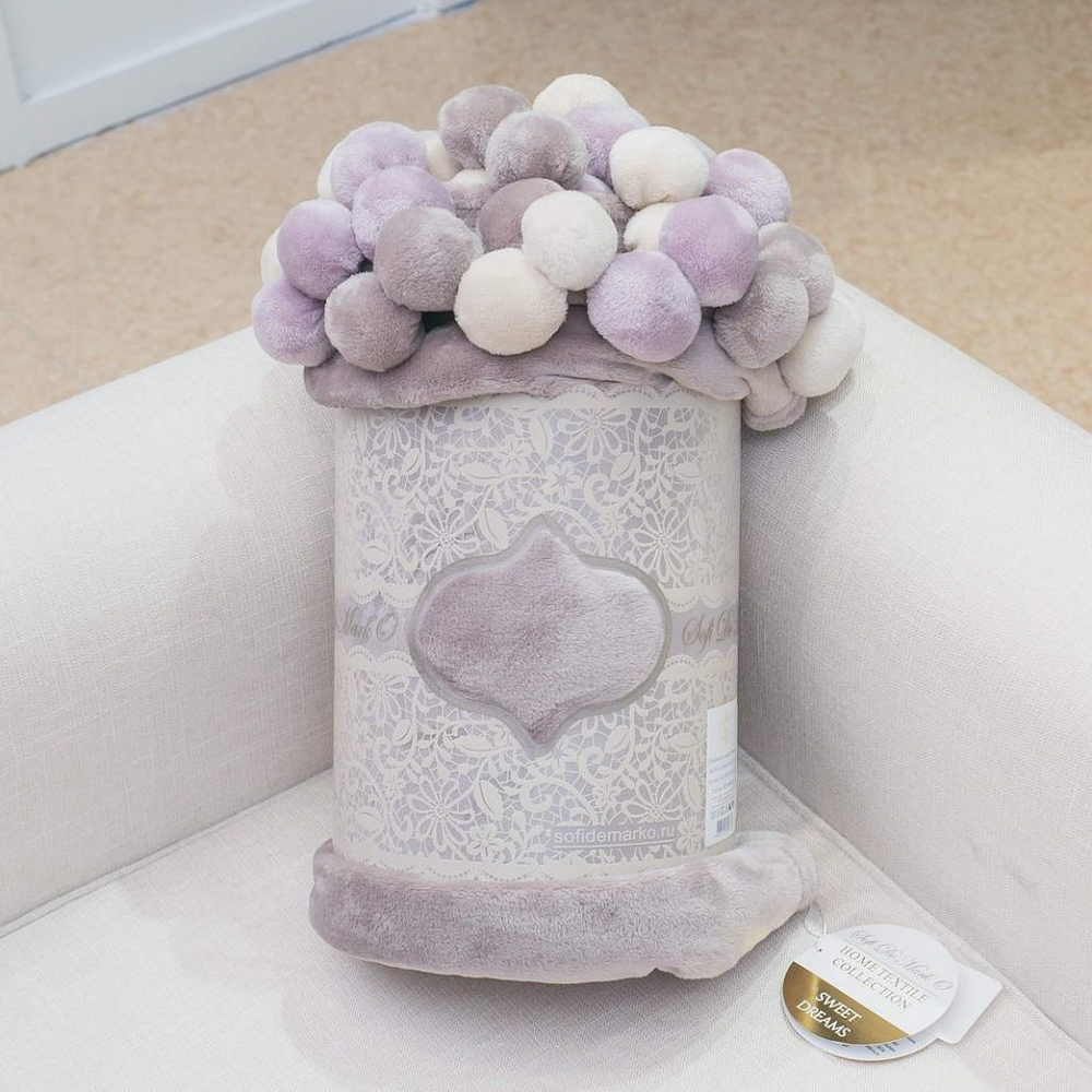 Плед 220x240 Sofi De MarkO Multi-ball кофе Китай