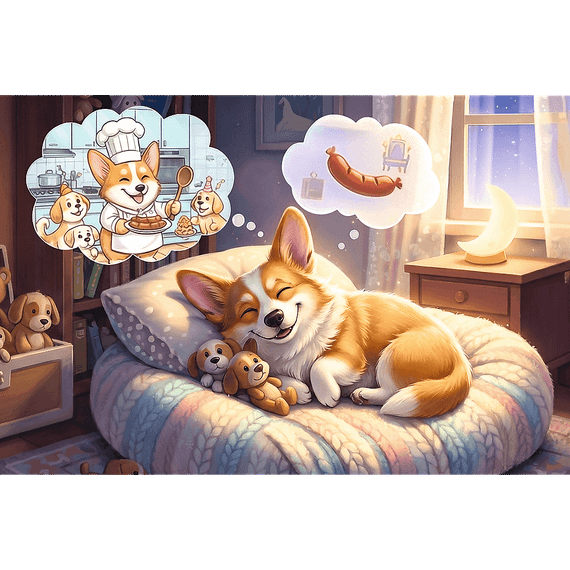 Pazl \ Puzzle \ Пазлы Puzzles - "60" - Dreaming Corgi / Trefl
