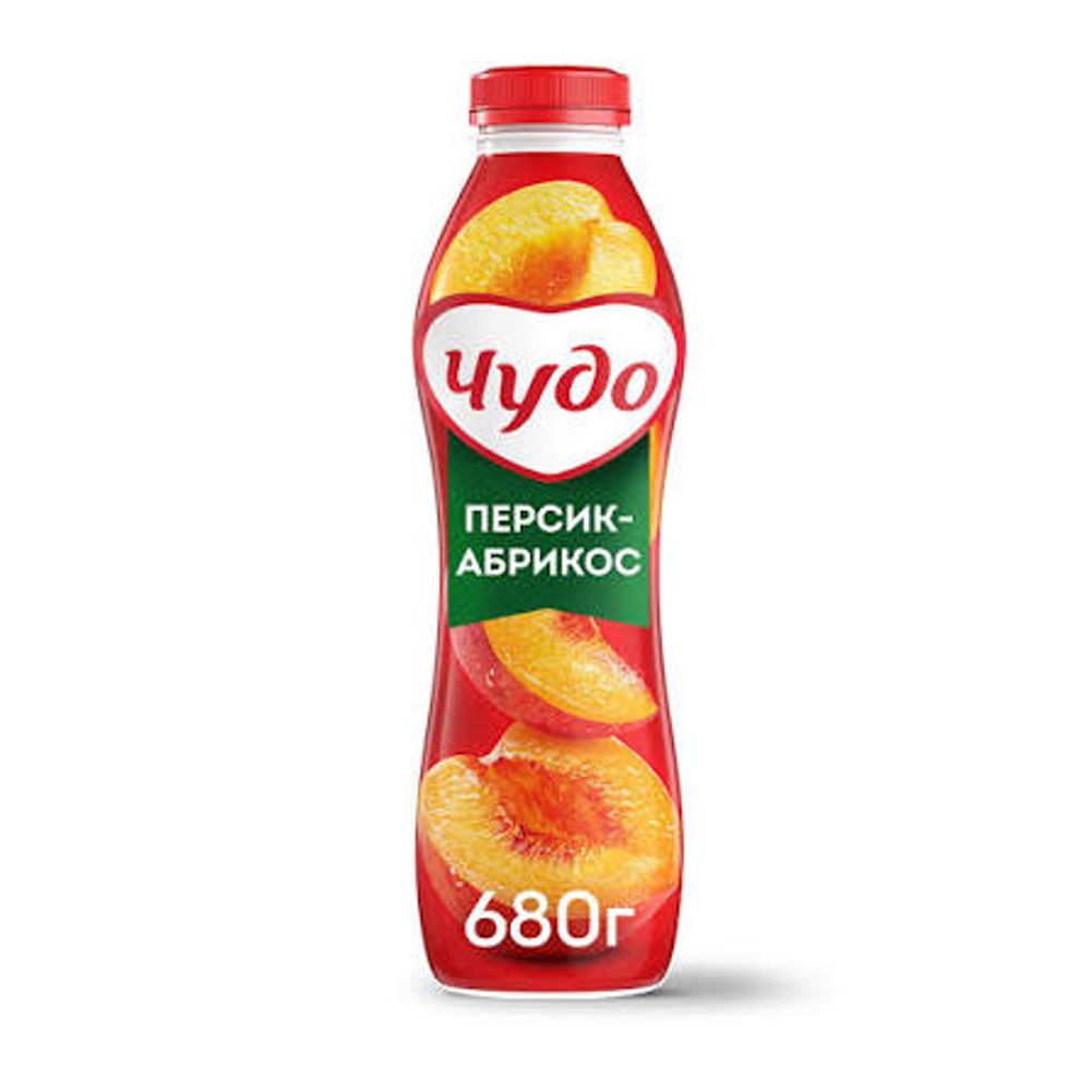 Йогурт питьевой "Чудо" Персик-абрикос 680 г
