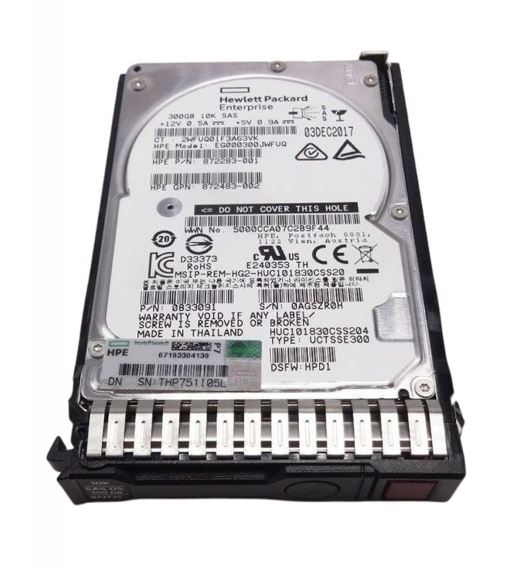 Жесткий диск HP EG000300JWFUQ 300Gb SAS 2,5" HDD. Товар уцененный