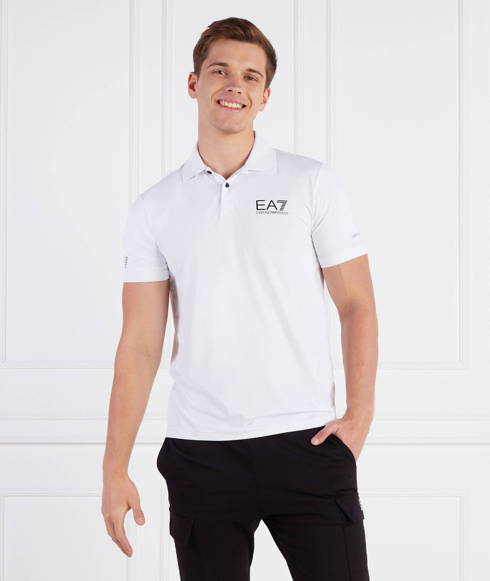 Поло EA7 - белый(8NPF23 PJEMZ)