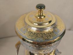 Икорница с ледовницей "Осетр с нефритом (Златоустовская гравюра)