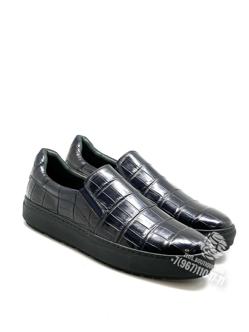 Слипоны из кожи крокодила Zilli