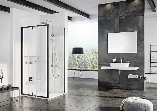 Душевой уголок Ravak Pivot PDOP1 + PPS 80x80 черный