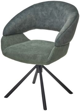 Стул EMBER 360 град. поворот. 7525-156 Зеленый, велюр/ ENJOY-355 Зеленый, ткань/ Черный