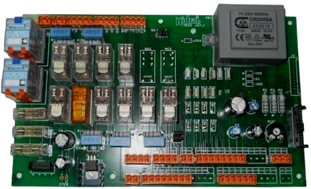 Плата MEH3 BASE V07.1/4-P/AC/ (PCB) HIDRAL.