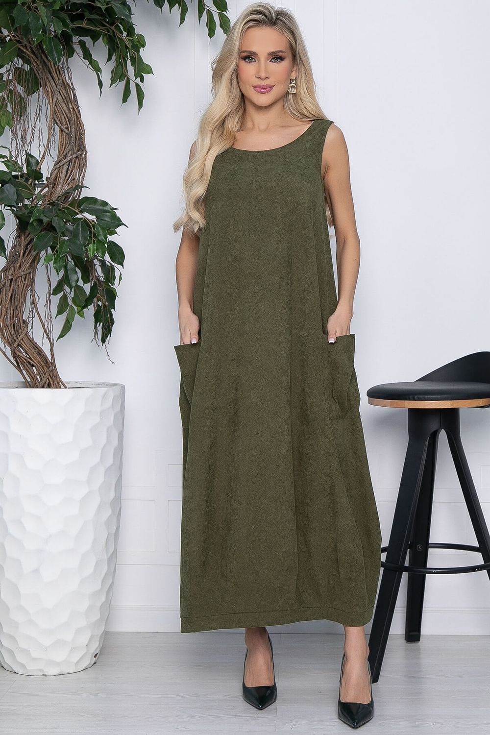 Сарафан В стиле бохо (хаки) П10627 LT Collection