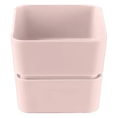 Кашпо для цветов пластиковое 0,45л «Фиори» Бежево-розовый