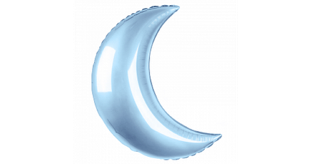 Шар (35""/89 см) Фигура, Полумесяц, Голубой, 1 шт. М007