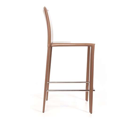 Стул полубарный Rolf, кожа капучино