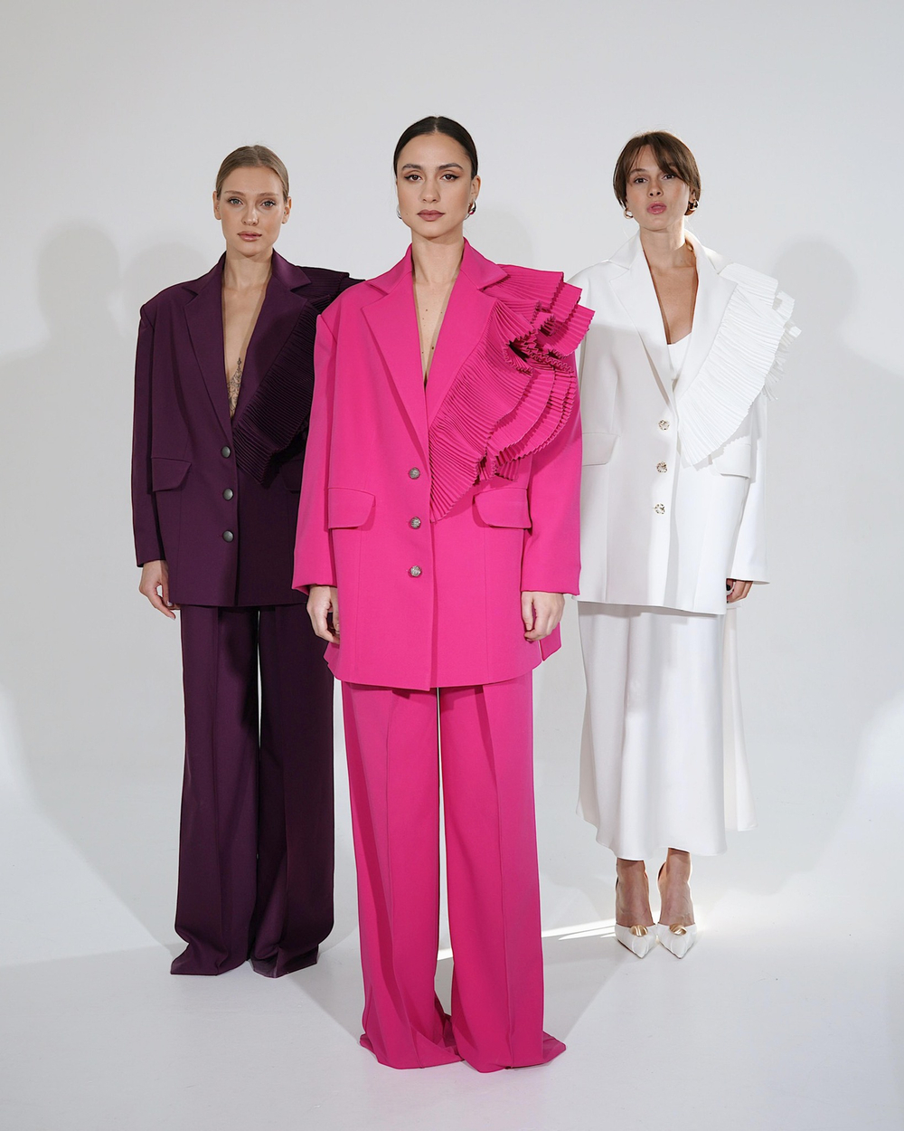 Брюки "Попа сердечком" в баклажане