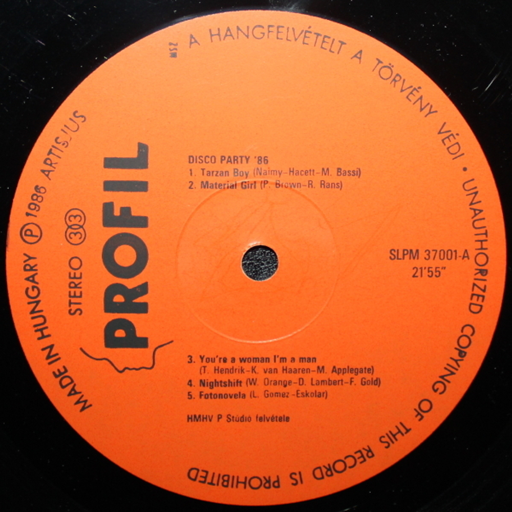 Neoton Fam?lia / Disco Party '86 (LP)