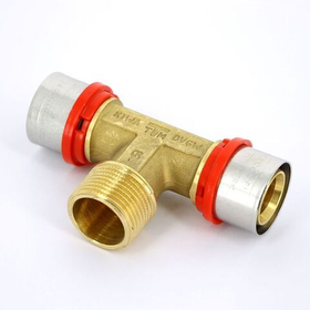 Пресс тройник наружная резьба TIEMME 26 х 3/4*