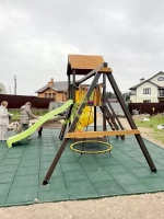 Детская площадка Панда Фани с винтовой горкой