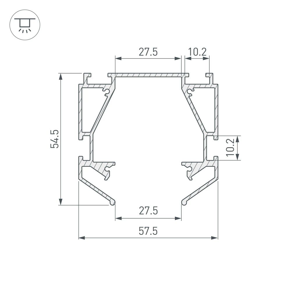 Профиль-держатель MAG-STRETCH-ORIENT-2000 (Arlight, Алюминий) 036147(2)