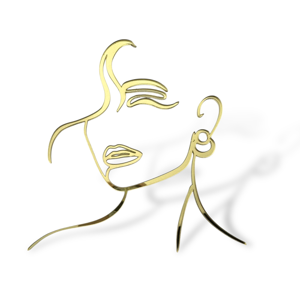 Топпер Торец "Девушка силуэт-5" ТТ6204 акрил, 12см