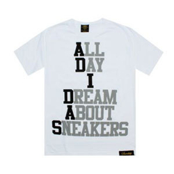 Футболка Sneaktip All Day I Dream About Sneakers белая вид спереди